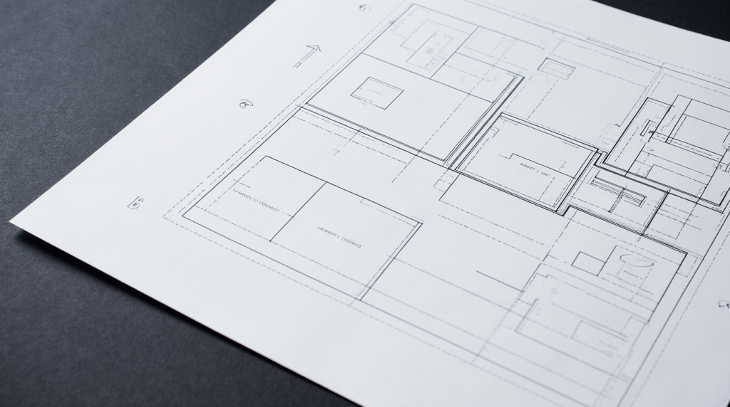 Architectural blueprint layout representing structured local SEO planning