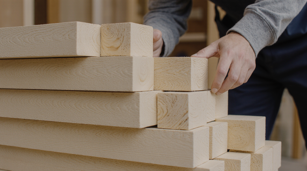 Stacking wooden blocks to represent how local seo builds gradually over time through consistent accumulation