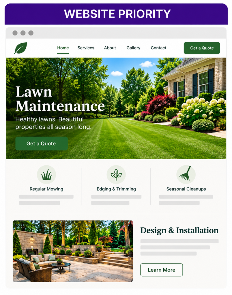 Website structure and website priority image